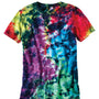 Dyenomite Mens LaMer Over Dyed Crinkle Tie Dyed Short Sleeve Crewneck T-Shirt - Caspian - NEW