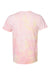 Dyenomite 650DR Mens Dream Tie Dyed Short Sleeve Crewneck T-Shirt Sunset Flat Back