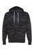 Independent Trading Company AFX90UN Mens Hooded Sweatshirt Hoodie w/ Pouch Pocket Black Camo Flat Front