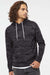 Independent Trading Company AFX90UN Mens Hooded Sweatshirt Hoodie w/ Pouch Pocket Black Camo Model Front