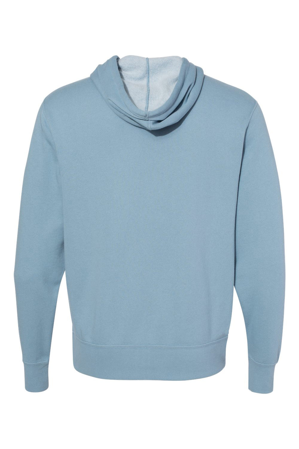 Independent Trading Company AFX90UNZ Mens Full Zip Hooded Sweatshirt Hoodie w/ Pockets Misty Blue Flat Back