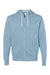 Independent Trading Co. AFX90UNZ Mens Full Zip Hooded Sweatshirt Hoodie Misty Blue Flat Front