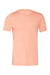 Bella + Canvas BC3001CVC/3001CVC Mens Heather CVC Short Sleeve Crewneck T-Shirt Heather Prism Sunset Orange Flat Front