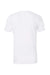 Bella + Canvas BC3001CVC/3001CVC Mens Heather CVC Short Sleeve Crewneck T-Shirt Solid White Blend Flat Back