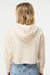 Independent Trading Company AFX64CRP Womens Crop Hooded Sweatshirt Hoodie Bone Model Back