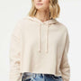 Independent Trading Company Womens Crop Hooded Sweatshirt Hoodie - Bone