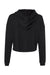 Independent Trading Company AFX64CRP Womens Crop Hooded Sweatshirt Hoodie Black Flat Back