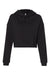 Independent Trading Co. AFX64CRP Womens Crop Hooded Sweatshirt Hoodie Black Flat Front