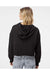 Independent Trading Co. AFX64CRP Womens Crop Hooded Sweatshirt Hoodie Black Model Back