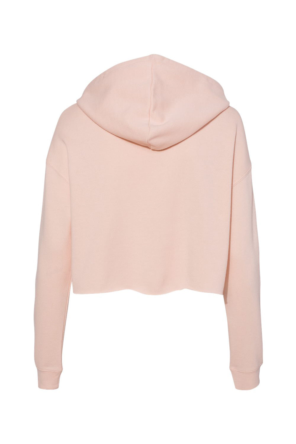 Independent Trading Company AFX64CRP Womens Crop Hooded Sweatshirt Hoodie Blush Pink Flat Back