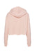 Independent Trading Company AFX64CRP Womens Crop Hooded Sweatshirt Hoodie Blush Pink Flat Back