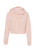 Independent Trading Co. AFX64CRP Womens Crop Hooded Sweatshirt Hoodie Blush Flat Front
