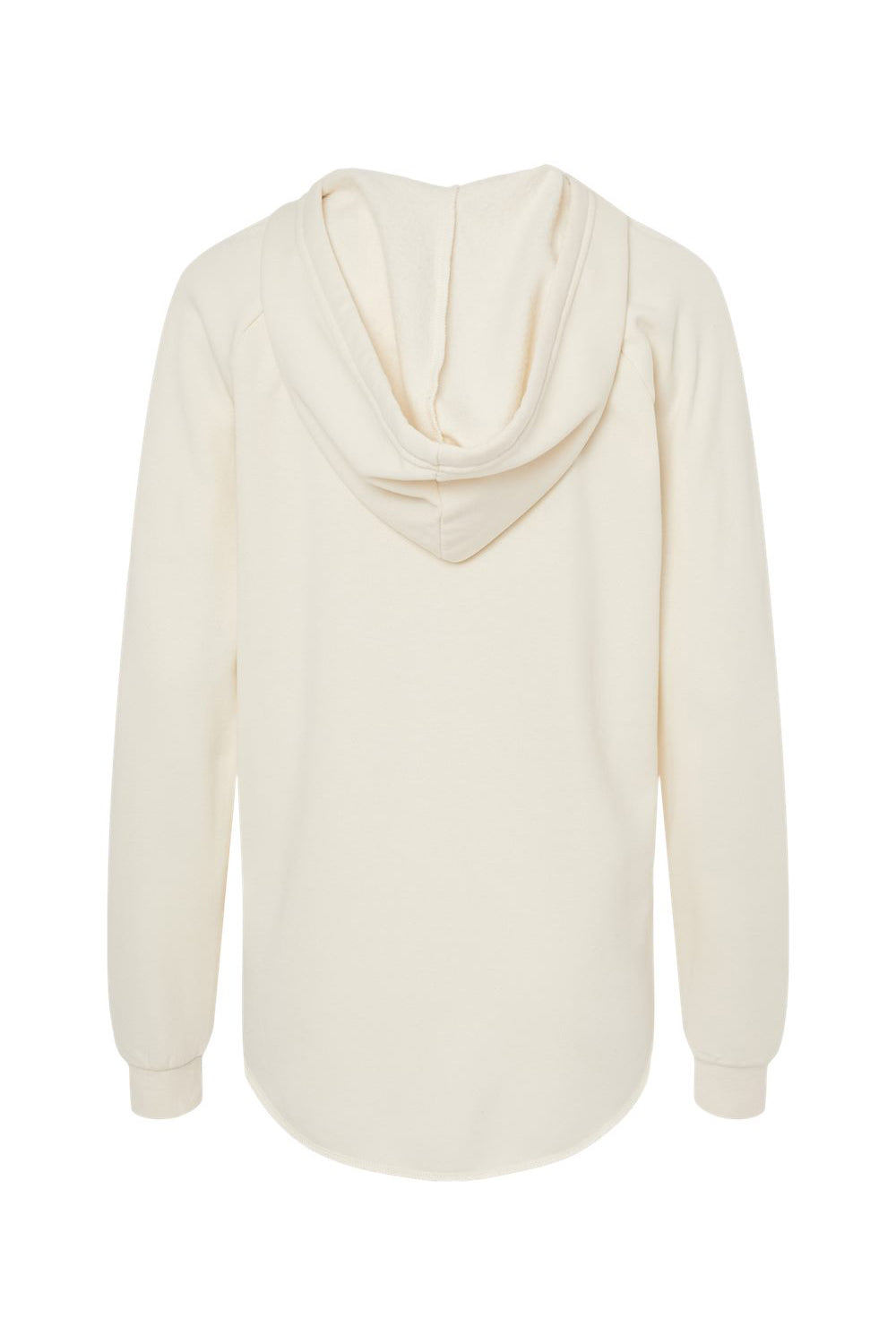 Independent Trading Company PRM2500 Womens California Wave Wash Hooded Sweatshirt Hoodie Bone Flat Back