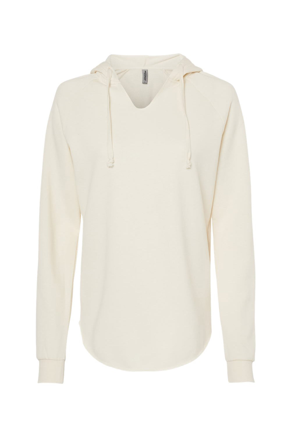 Independent Trading Company PRM2500 Womens California Wave Wash Hooded Sweatshirt Hoodie Bone Flat Front