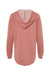 Independent Trading Company PRM2500 Womens California Wave Wash Hooded Sweatshirt Hoodie Dusty Rose Pink Flat Back