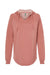 Independent Trading Company PRM2500 Womens California Wave Wash Hooded Sweatshirt Hoodie Dusty Rose Pink Flat Front