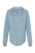 Independent Trading Company PRM2500 Womens California Wave Wash Hooded Sweatshirt Hoodie Misty Blue Flat Front