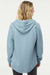 Independent Trading Company PRM2500 Womens California Wave Wash Hooded Sweatshirt Hoodie Misty Blue Model Back