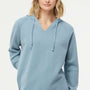 Independent Trading Company Womens California Wave Wash Hooded Sweatshirt Hoodie - Misty Blue