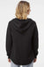 Independent Trading Company PRM2500 Womens California Wave Wash Hooded Sweatshirt Hoodie Black Model Back