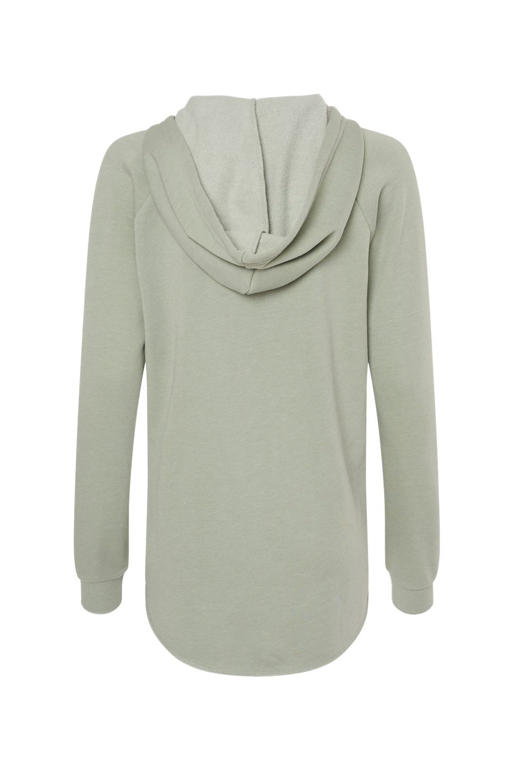 Independent Trading Company PRM2500 Womens California Wave Wash Hooded Sweatshirt Hoodie Sage Green Flat Back