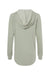 Independent Trading Company PRM2500 Womens California Wave Wash Hooded Sweatshirt Hoodie Sage Green Flat Back