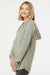 Independent Trading Company PRM2500 Womens California Wave Wash Hooded Sweatshirt Hoodie Sage Green Model Side