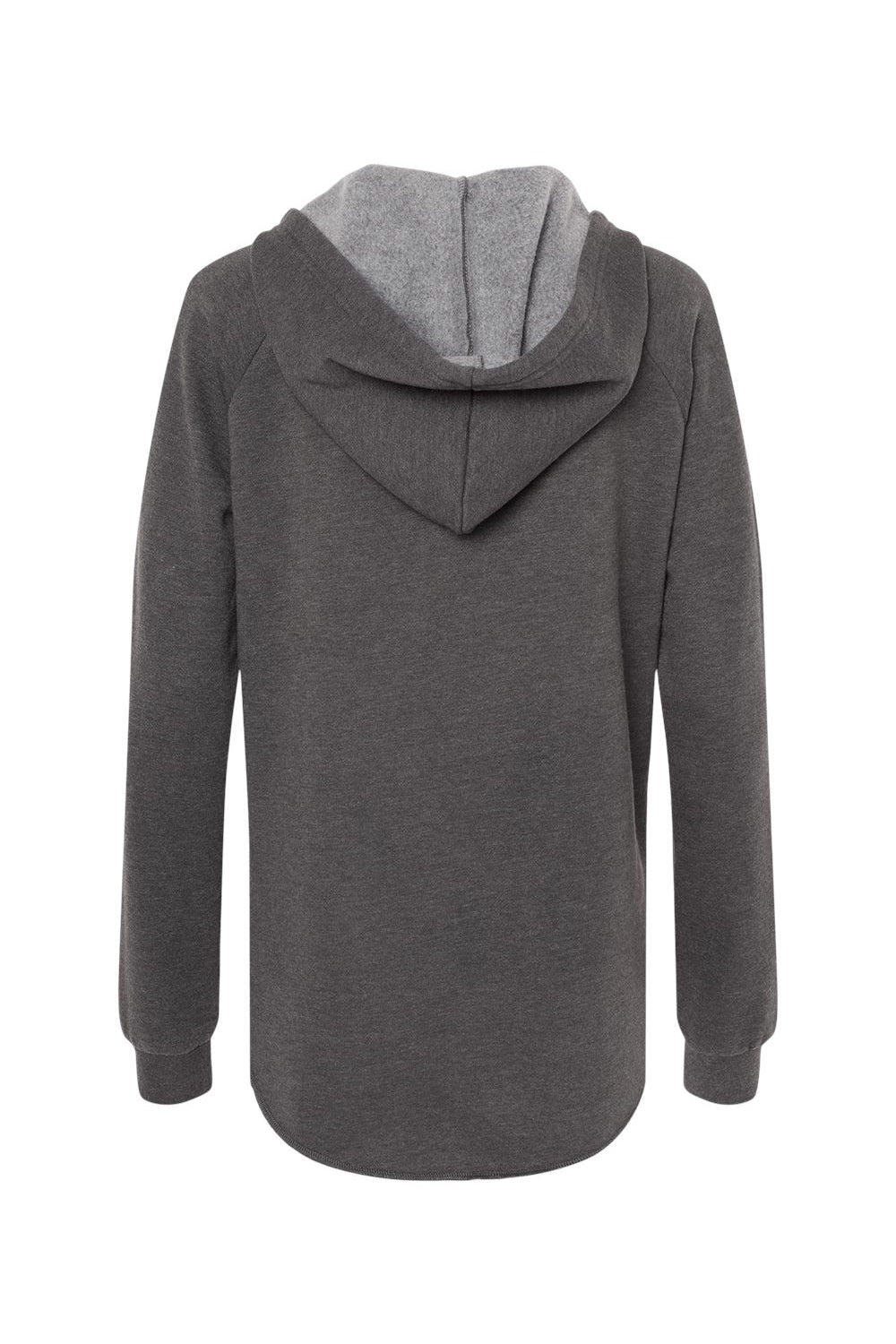 Independent Trading Company PRM2500 Womens California Wave Wash Hooded Sweatshirt Hoodie Shadow Grey Flat Back