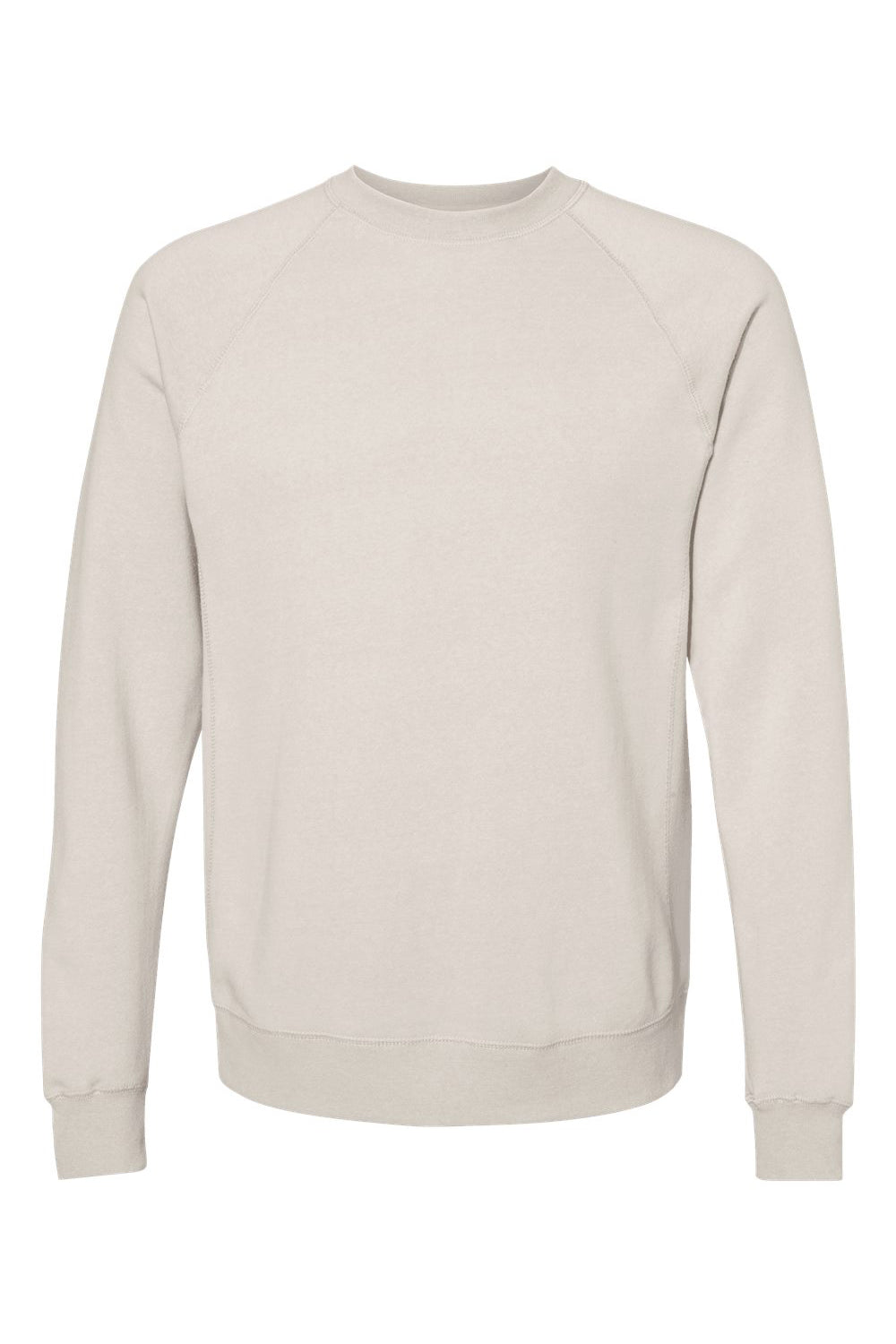 Independent Trading Co. PRM30SBC Mens Special Blend Crewneck Raglan Sweatshirt Heather Stone Flat Front