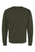 Independent Trading Company SS3000 Mens Crewneck Sweatshirt Army Green Flat Back