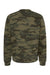 Independent Trading Company SS3000 Mens Crewneck Sweatshirt Forest Green Camo Flat Back