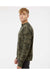 Independent Trading Co. SS3000 Mens Crewneck Sweatshirt Forest Green Camo Model Side