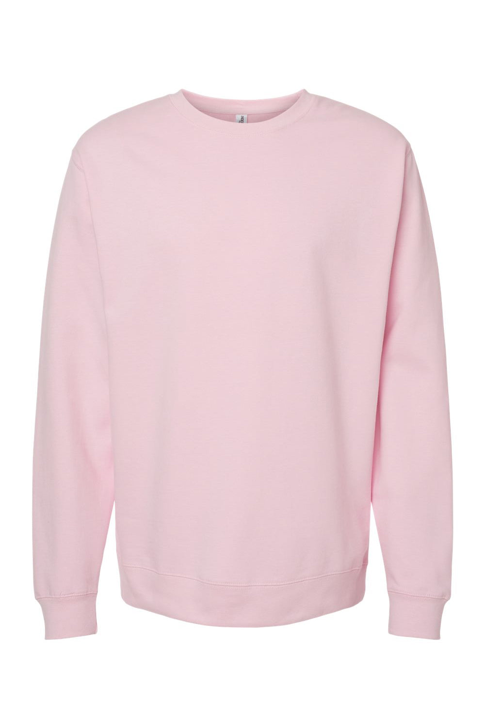 Independent Trading Company SS3000 Mens Crewneck Sweatshirt Light Pink Flat Front