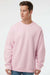 Independent Trading Company SS3000 Mens Crewneck Sweatshirt Light Pink Model Front