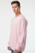 Independent Trading Company SS3000 Mens Crewneck Sweatshirt Light Pink Model Side
