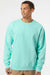 Independent Trading Company SS3000 Mens Crewneck Sweatshirt Mint Green Model Front