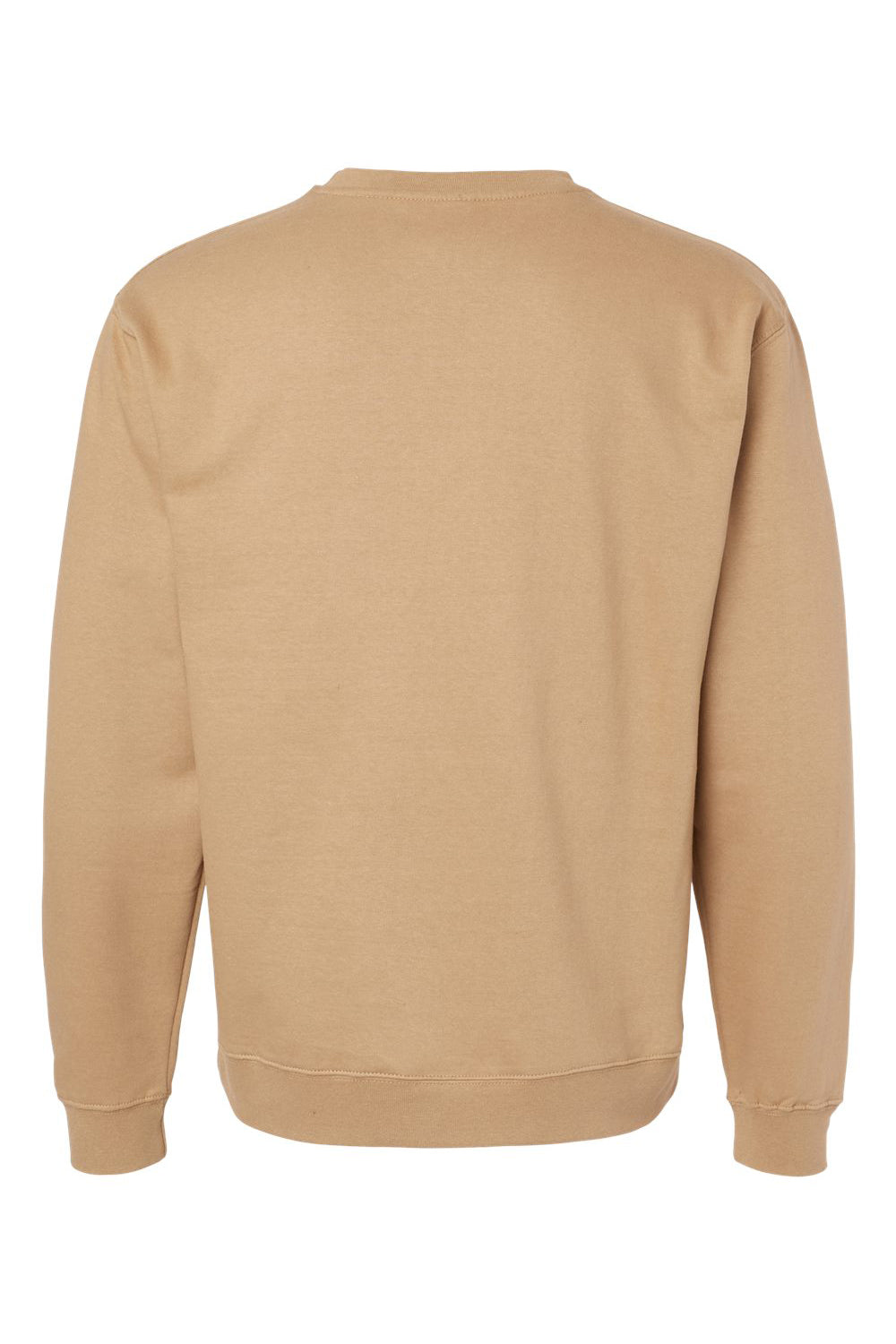 Independent Trading Co. SS3000 Mens Crewneck Sweatshirt Sandstone Brown Flat Back