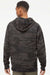 Independent Trading Company SS4500 Mens Hooded Sweatshirt Hoodie w/ Pouch Pocket Black Camo Model Back