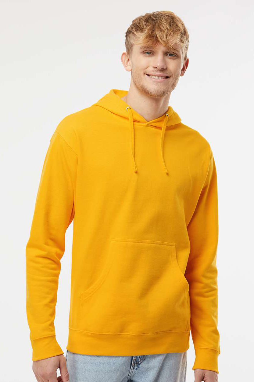 Independent Trading Company SS4500 Mens Hooded Sweatshirt Hoodie w/ Pouch Pocket Gold Model Front