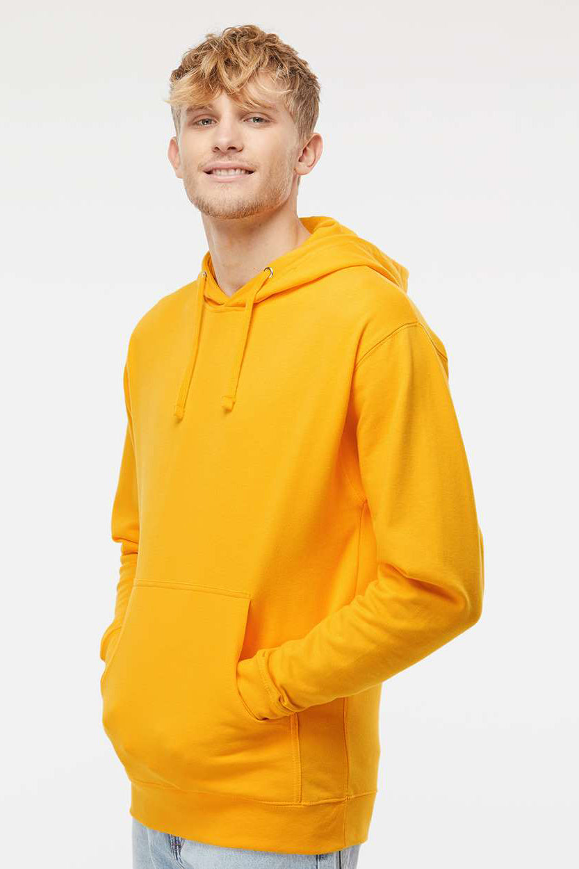 Independent Trading Company SS4500 Mens Hooded Sweatshirt Hoodie w/ Pouch Pocket Gold Model Side