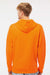 Independent Trading Company SS4500 Mens Hooded Sweatshirt Hoodie w/ Pouch Pocket Safety Orange Model Back
