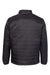 Independent Trading Company EXP100PFZ Mens Wind & Water Resistant Full Zip Puffer Jacket Black Flat Back
