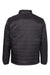 Independent Trading Co. EXP100PFZ Mens Full Zip Puffer Jacket Black Flat Back