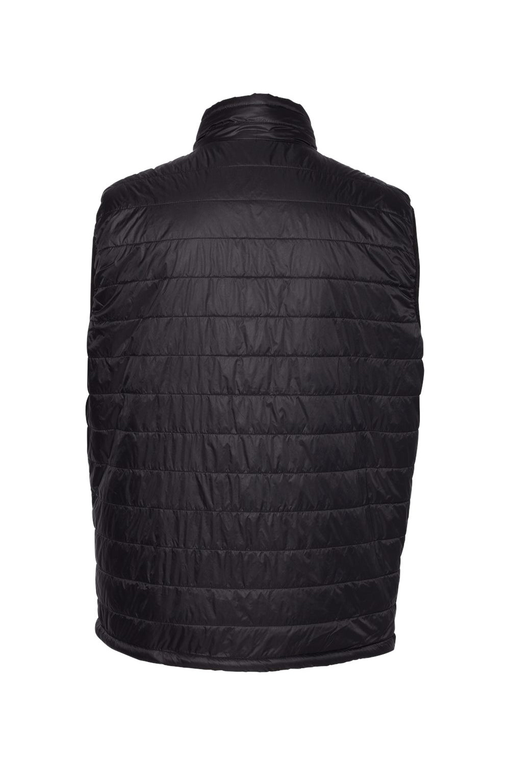 Independent Trading Company EXP120PFV Mens Wind & Water Resistant Full Zip Puffer Vest Black Flat Back