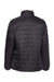 Independent Trading Co. EXP200PFZ Womens Full Zip Puffer Jacket Black Flat Back