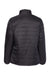 Independent Trading Company EXP200PFZ Womens Wind & Water Resistant Full Zip Puffer Jacket Black Flat Back