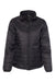 Independent Trading Company EXP200PFZ Womens Wind & Water Resistant Full Zip Puffer Jacket Black Flat Front