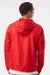 Independent Trading Company EXP54LWZ Mens Water Resistant Full Zip Windbreaker Hooded Jacket Red Model Back