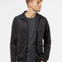 Independent Trading Co. Mens Poly Tech Full Zip Track Jacket - Black - NEW