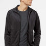 Independent Trading Company Mens Poly Tech Full Zip Track Jacket - Black